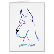 Blue Great Dane cards