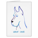 Blue Great Dane cards by nrussell Blue Great Dane cards