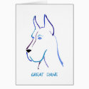 Blue Deutsche Dogge karten