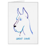 Blue Great Dane Card