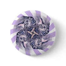 Blue Great Dane Pinwheel Button