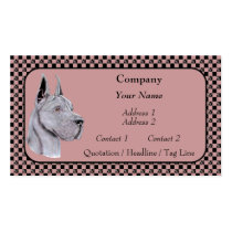 Blue Great Dane Show Colors Business Cards business cards
