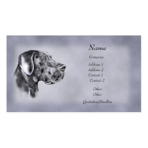 Blue Great Dane Uncrop Business Card business cards