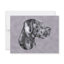 Blue Great Dane Uncropped Event or Party invitations by DanesRUs Blue Great Dane Uncropped Event or Party invitations
