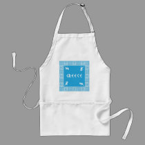 blue greece design aprons