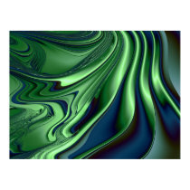 Blue Green 4 Fractal Abstract Art Posters