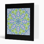 Blue Green Abstract Kaleidoscope Art Binders