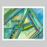 Blue Green Abstract Map Décor G88GLE Poster Map posters