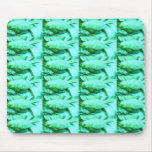 Blue Green Bird Texture mousepads