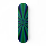 Blue-Green-Black Fractal on Skateboard Blue-Green-Black Fractal on Skateboard