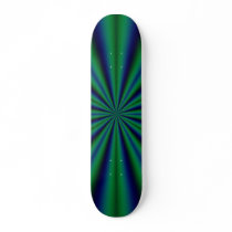 Blue-Green-Black Fractal on Skateboard by mentalvagabond Blue-Green-Black Fractal on Skateboard