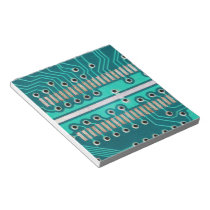 Blue Green Circuit Board - Electronics Photography notepads