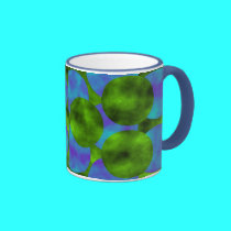 BLUE & GREEN, CLOUD CIRCLE, 11oz. MUG! mugs