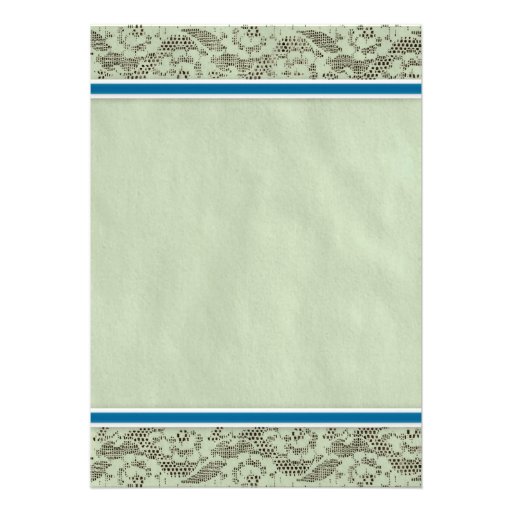 Blue Green Country Lace Bridal Shower Invitations