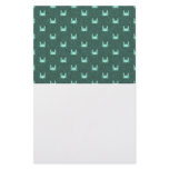 Blue Green Crab Pattern Stationery