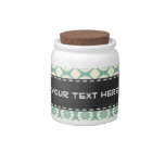 Blue-Green & Cream Floral; Vintage Chalkboard Candy Dishes at Zazzle