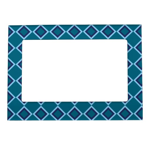 Diamond Pattern Frame | blue green diamond pattern magnetic photo frame zazzle Diamond Pattern Frame | blue green diamond pattern magnetic photo frame zazzle