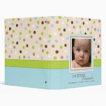Blue + Green Dot Baby Boy Photo Album Binders