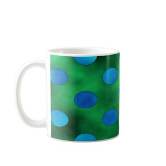 Blue & Green Dots mug