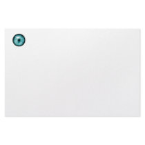 Blue Green eye cloud graphic aqua Custom Stationery