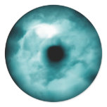 Blue Green eye cloud graphic aqua Stickers