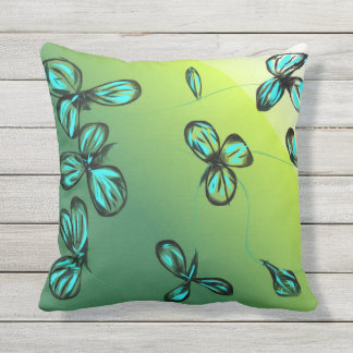 Blue Green Outdoor Pillows & Cushions Zazzle