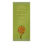 Blue Green Flower Love Tree Wedding Invitation