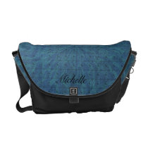 Blue Green Foil Abstract Messenger Bag messenger bags