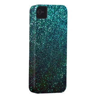 Blue/Green Glitter Print Sparkle iPhone Cover Iphone 4 Case