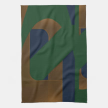 Blue Green Gold Kitchen Towel