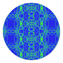 blue green lace stickers