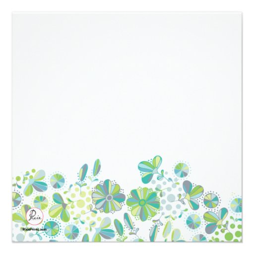 Blue Green Medley Invitation