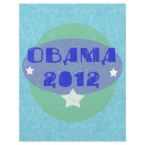 Blue Green Obama 2012 Flyer