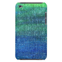 Blue green painted canvas barely there iPod case