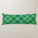 Blue Green Plaid Body Pillow