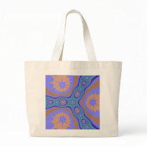 Blue Green Purple Fractal Tote Bags