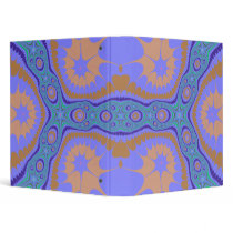 Blue Green Purple Fractal 3 Ring Binder