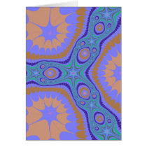 Blue Green Purple Fractal Cards