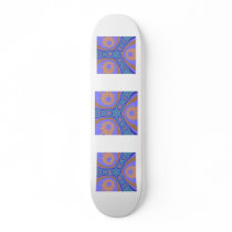Blue Green Purple Fractal Skate Deck