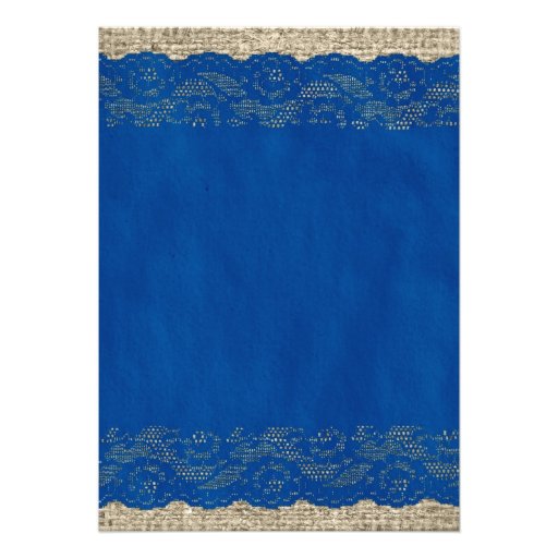 Blue & Green Rustic Lace Bridal Shower Invitations