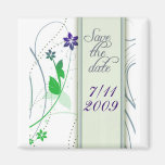 Blue Green Save the date design Magnets