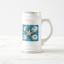 Blue & Green Sea Shells Coffee Mug