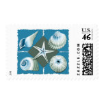 Blue & Green Sea Shells Postage