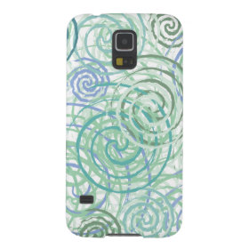 Blue Green Seaside Swirls Beach House Design Galaxy S5 Covers