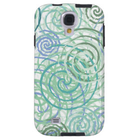 Blue Green Seaside Swirls Beach House Design Galaxy S4 Case
