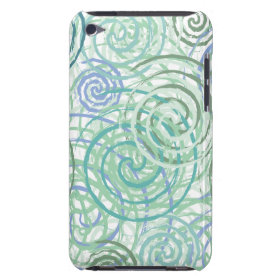 Blue Green Seaside Swirls Beach House Design iPod Touch Case-Mate Case
