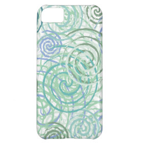 Blue Green Seaside Swirls Beach House Design iPhone 5C Case