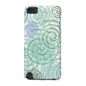 Blue Green Seaside Swirls Beach House Design iPod Touch 5G Covers