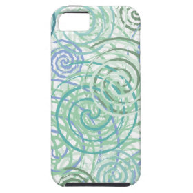 Blue Green Seaside Swirls Beach House Design iPhone 5 Cover