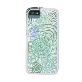 Blue Green Seaside Swirls Beach House Design iPhone 5 Covers